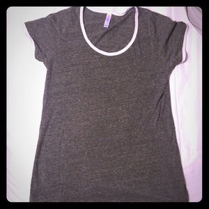 LuLaRoe Gray/White Classic Tee
